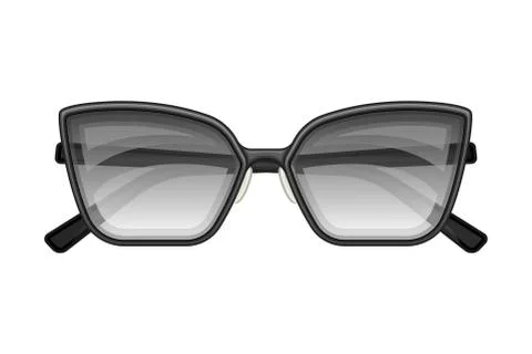 Sunglasses or Shades of Rectangular Shape as Protective Eyewear Vector 스톡 일러스트