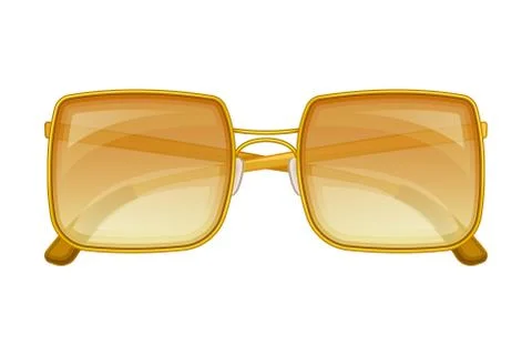 Sunglasses or Shades of Rectangular Shape as Protective Eyewear Vector Stock Illustration