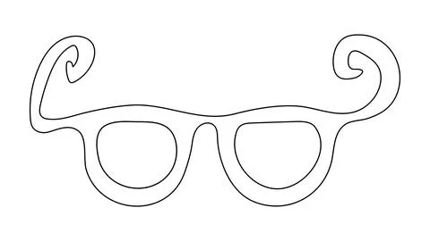 Sunglasses outline hand drawn element isolated on white background with edi.. Stock Illustration