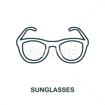 Scientist glasses icon outline lab Royalty Free Vector Image