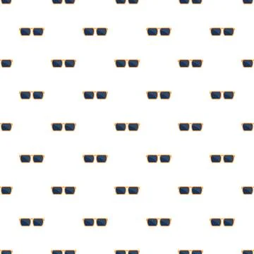 Sunglasses pattern repeating on white background Иллюстрация