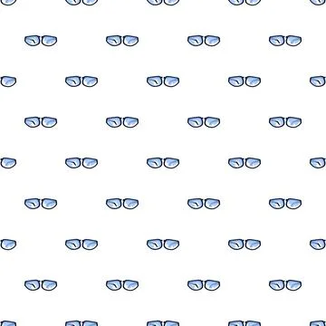 Sunglasses pattern seamless background with blue lenses eyewear Stock Illustration