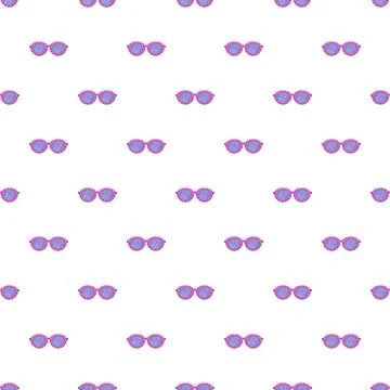 Sunglasses pattern on white background summer fashion Stockillustratie