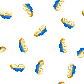 Sunglasses rapper stylish accessory isometric icon seamless pattern Stock Illustration