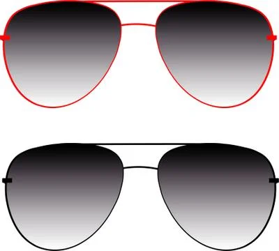SUNGLASSES red and black Stock Illustration