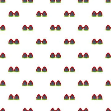 Sunglasses with red frames and green lenses repeating pattern 库存插图
