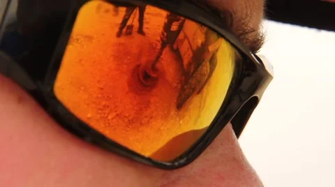 Sunglasses reflect Construction Stock Footage 45422461