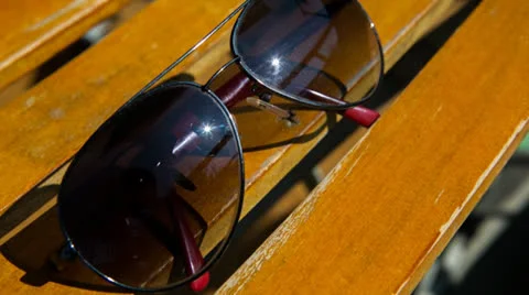 Sunglasses Reflection Stock Footage 24524375