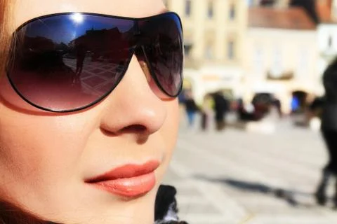 Sunglasses Reflection Stock Photos