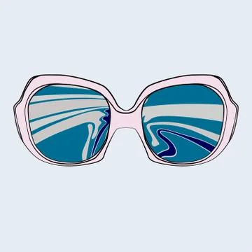 Sunglasses with reflections. Stock Illustration