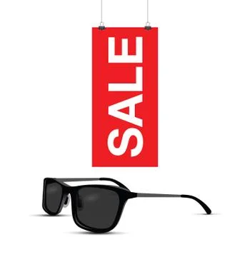 Sunglasses sale sign Stock Illustration