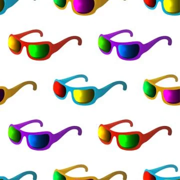 Sunglasses, seamless background Stock Illustration