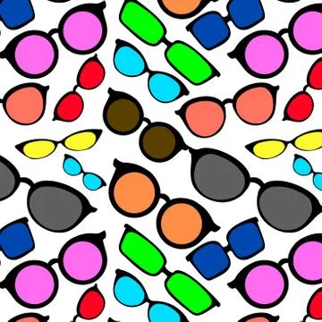 Sunglasses on seamless pattern Stock Illustration