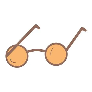 Sunglasses see accessory icon element vector brown Stock Illustration