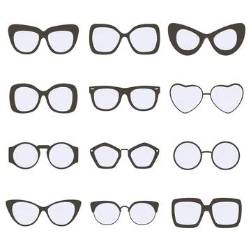 Sunglasses set icons. Stock Illustration