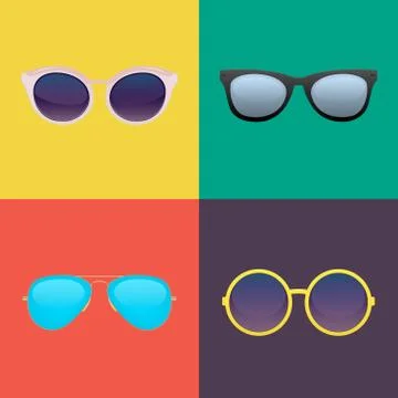 Sunglasses set Illustrazione stock