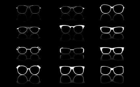 Sunglasses set, vector Stock Illustration