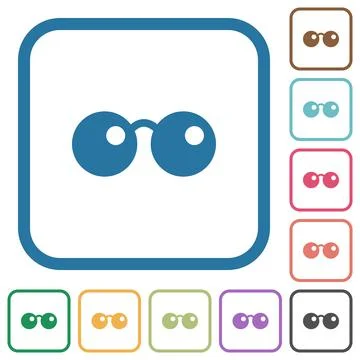 Sunglasses simple icons Stock Illustration