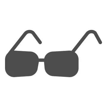 Sunglasses solid icon. Glasses vector illustration isolated on white. Accessory Stock Illustration