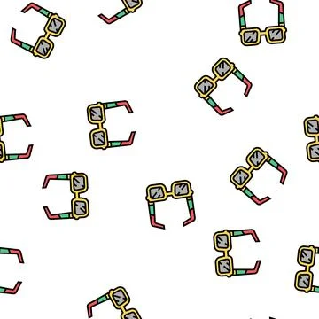 Sunglasses summer accessory vector seamless pattern Stock Illustration