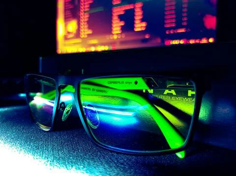 Sunglasses on the table Stock Photos