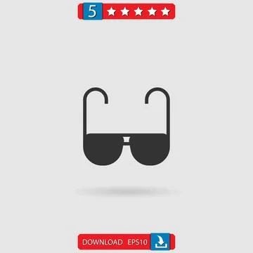 Sunglasses vector icon Illustrazione stock