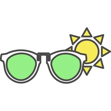 Sunglasses vector icon isolated Stock Illustration