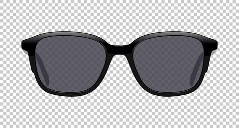 Sunglasses vector illustration realistic. transparent glass Stock Illustration
