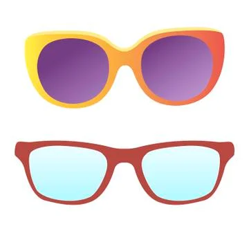 Sunglasses on white background. Vector illustration. EPS 10. Иллюстрация