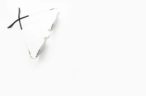 Sunglassess on white background and isolate retro style groud Stock Photos