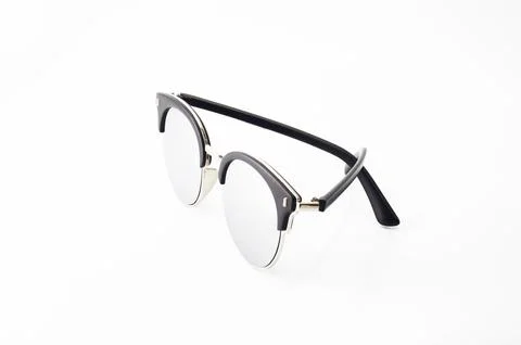 Sunglassess on white background and isolate retro style groud Stock Photos