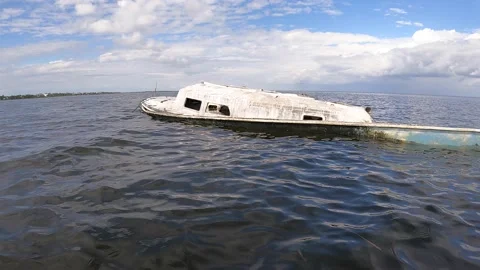 Sunk sailboat Stock Footage 232901338