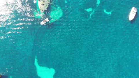 Sunk ship Michelle, Croatia Video stock 143607602
