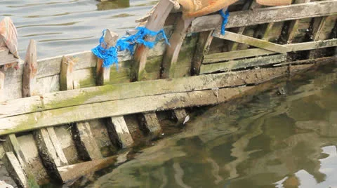 SUNKED BOAT Video stock 23044057