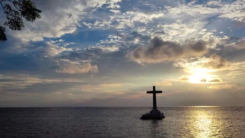 Sunken Cemetery in Camiguin Island. Philippines. Stock Footage 285128340