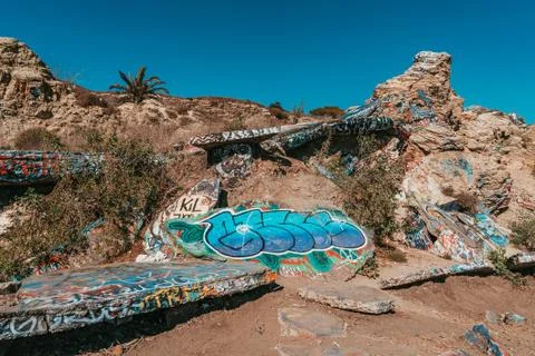 Sunken City Graffiti Foto stock