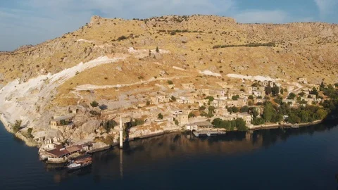 Sunken city halfeti drone shoot [5] Stock Footage 119661859