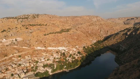 Sunken city halfeti drone shoot [7] Stock Footage 120237453