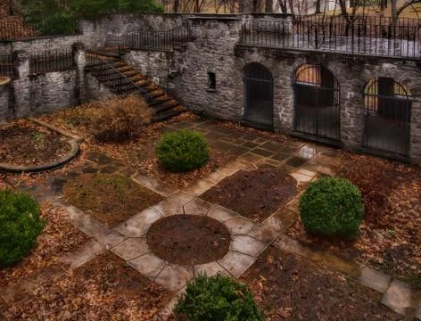Sunken garden Stock Photos