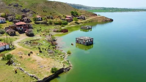 Sunken Houses Stock Footage 247953542