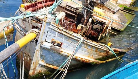 Sunken ship Stock Photos