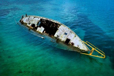 Sunken ship Stock Photos
