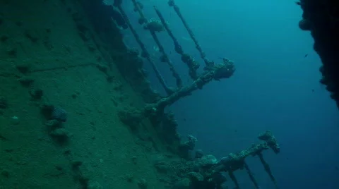 Sunken ship under water 스톡 동영상 787104