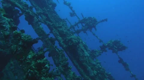 Sunken ship under water Video stock 11114706