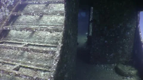Sunken Ship Wreck Video stock 10565195