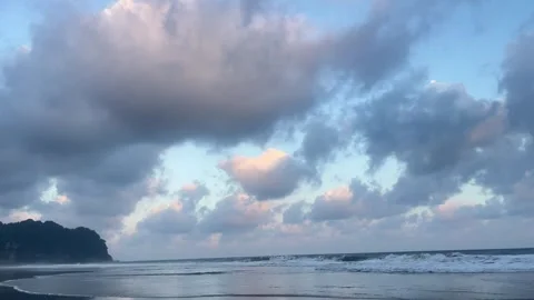 Sunlight above the clouds over the sea. Stock Footage 340003867