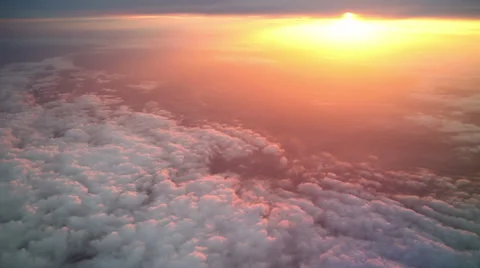 Sunlight Above the Clouds: A Radiant View Stock Footage 36269645