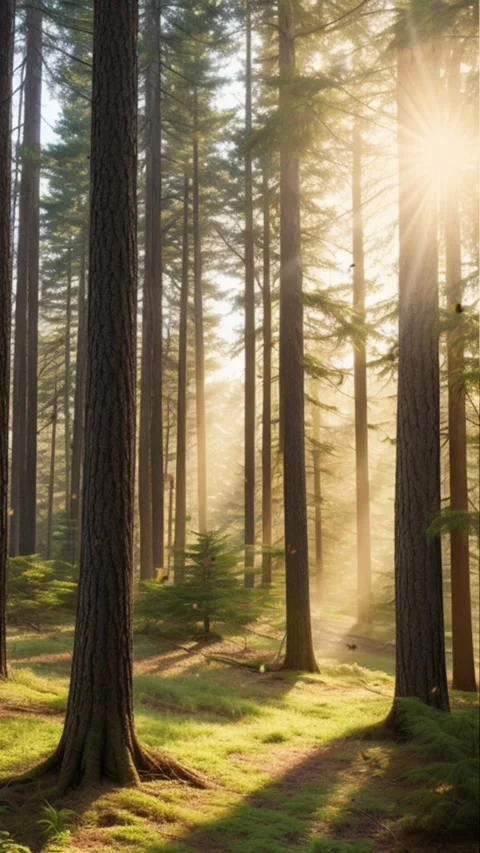 Sunlight and forest. Stock Footage 280107340