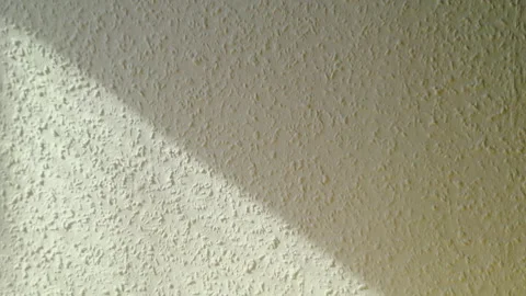 Sunlight and Shadow on Textured Interior Wall Stock Footage 332199563