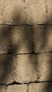 Sunlight and Shadows Cast on Paving Stones Abstract Texture Stock Photos